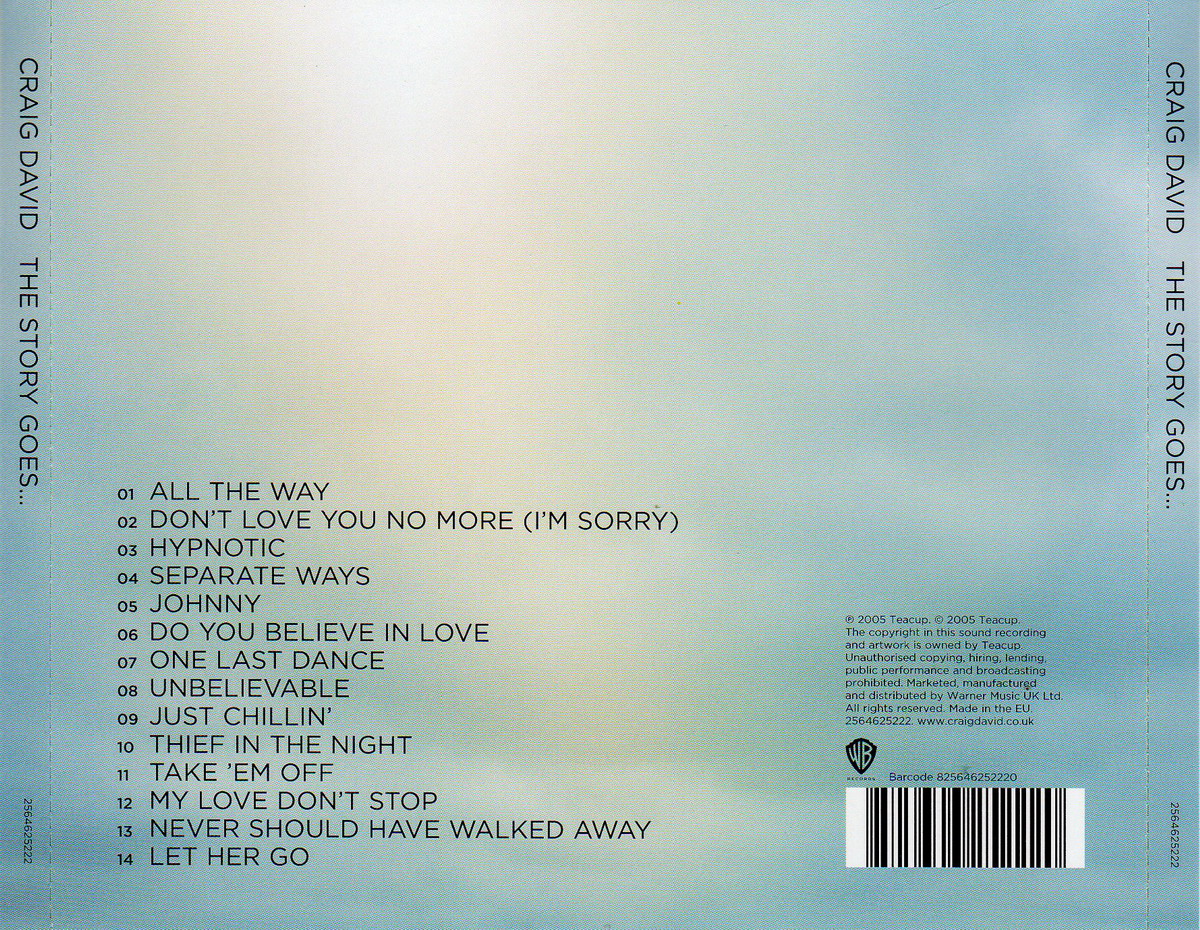 Craig David  The story goes  back